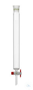 Chromatography column, FH 300 mm, I-Ø 15 mm, socket size 14,5/23, with recess for insert a swab...