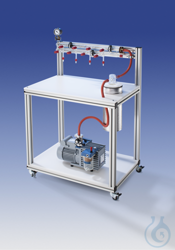 Chemiepumpstand GP3 mit Manometer und Pumpgabel...