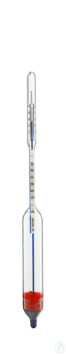 Aräometer, Thermo-Laktodensimeter 1.015-1.040:0.0005 g/cm³, 0+35:1 °C 