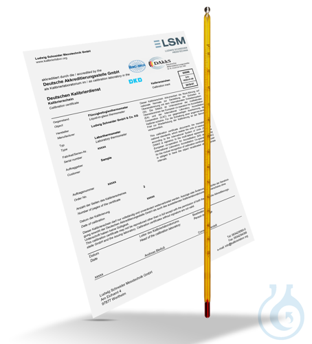 Laborthermometer, -10+150:0.5 &deg;C, gelb rund...