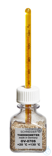 Flaschenthermometer für Öfen, +20+130:1 °C, ET total, GL 135 mm, Flasche 30 ml