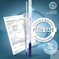 ASTM-ähnliche Thermometer -ACCU-SAFE- -2+68°C in 0,2°C, blau, DAkkS-Kal. 3 Pun