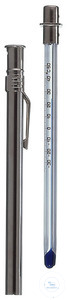 4Artikelen als: Zakthermometer, staafvorm -38+50°C in 1°C, blauw Zakthermometer, steeltype,...