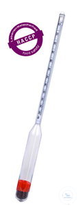 Plastic hydrometer (HACCP) 1,400-1,620 g/cm³ in 0,002, L=300 mm, suitable for c Density Plastic...