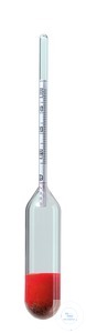 Spezialaräometer, Seewasser 1,000-1,035 g/cm³ in 0,001, L=160 mm, DAkkS 3 Punkte...