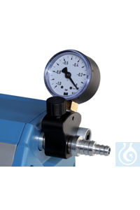 Manual vacuum regulator valve with analogue pressure gauge for diaphragm pump...