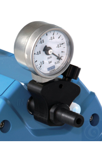 Manual chemistry vacuum regulator valve with analog pressure gauge for...