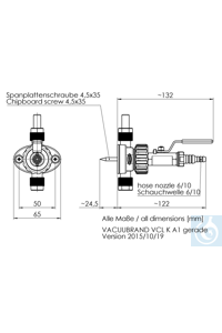 VACUU·LAN® Absperrmodul VCL K A1Kugelhahn gerade, mitAnschlusselement A1, M35...