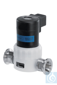 In-line isolation valve VV 15C EM 24 V, PVDF/PTFE, automatic, KF DN 16...