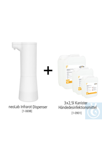 neoLab Tisch-Hygiene Bundle #3 (Infrarot Dispenser + 3x 2,5l...