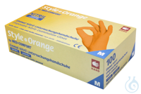 neoLab Gants nitrile à usage unique Orange (Orange), taille XL, 100 pièces/boîte