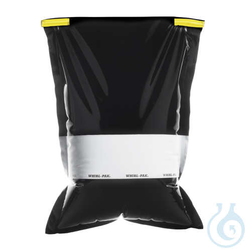 Whirl-Pak&reg; plastic bag black with labeling ...
