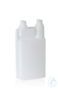 Doseerfles met twee nekken, HDPE, 1000 ml