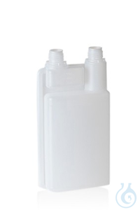 Zweihals Dosierflasche, HDPE, 500 ml Zweihals Dosierflasche, HDPE, 500 ml