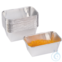 neoLab® aluminum dishes 160 ml, 100 x 64 x 38 mm. 100 pcs./pack