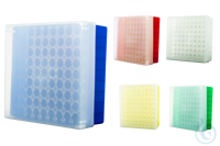 neoBox 81 plus, Kryo-Boxen aus PP, 133x133x53 mm 5er Set alle Farben sortiert...