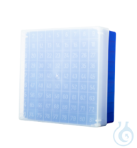 neoLabLine neoBox 81 plus, Kryobox,133x133x53 mm (L x B x H), Unterteil blau, De
