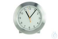 neoLab® Wanduhr mit Quarzwerk, 20 cm Ø, Aluminium gebürstet Wanduhr mit Sekundenzeiger, Gehäuse...