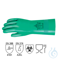 Uvex Schutzhandschuhe Nitril grün, Profastrong NF33, Gr. 10, Paar