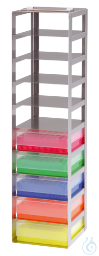 Cryomaster® Truhengestell mit Klappgriff für 10 Boxen bis 136x136x53mm, BxTxH=14