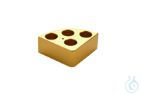 sunlab® Reaktionsblock, ¼ Kreissegment, 4 Loch Eloxierte Aluminium-Blöcke mit unterschiedlichem...