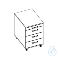 labtable Rollcontainer, 4 Schubladen, 430x585x656