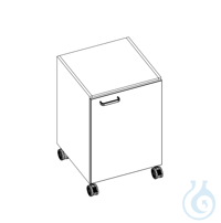 labtable mobiler Unterschrank, 1 Tür, inkl. 1 Einlegeboden, Scharniere links, 53