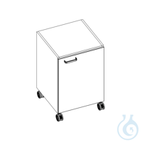 labtable mobiler Unterschrank, 1 Tür, inkl. 1 Einlegeboden, Scharniere links, 53