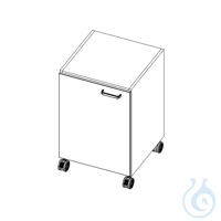 labtable mobiler Unterschrank, 1 Tür, inkl. 1 Einlegeboden, Scharniere rechts, 5