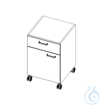 labtable mobiler Unterschrank, 1 Tür, inkl. 1 Einlegeboden, Scharniere rechts, 1