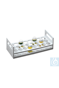 neoLab® Szintillationsgefäß-Gestell, 24 Plätze 30 mm Ø Stabiles Gestell mit 24 Öffnungen zur...