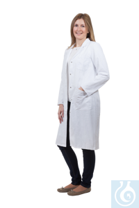 neoLab® lab coat for ladies, lapel collar, blended fabric, size 38