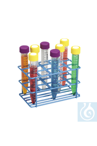 neoLab® Gestell für Zentrifugenröhrchen 15 ml, 15 Plätze Stabiles Drahtgestell mit...