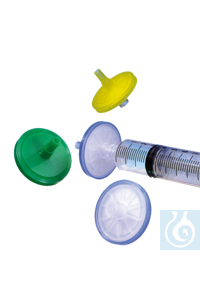 neoLab® HPLC syringe filter green coded, 0.2 µm, PTFE, 25 mm Ø, 100 pcs./pack