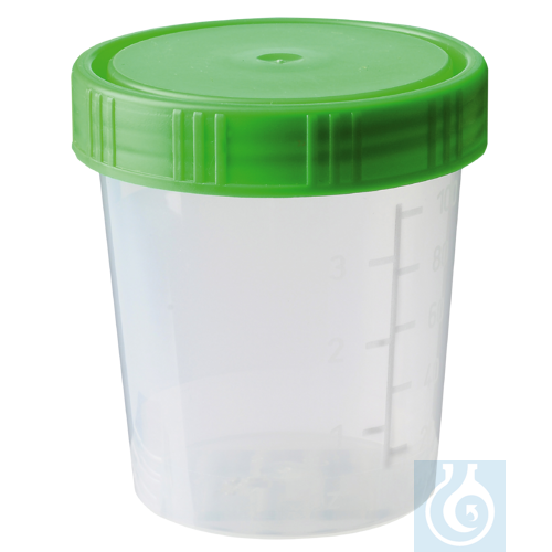 neoChoice Becher 100 ml, PP, mit gruenem Schrau...