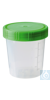 neoLab® Beaker 100 ml, PP, with green screw cap, 100 pcs/pack