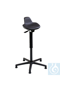 neoLab® Assis-debout avec pied croisé, assise mousse PU Assis debout avec siège selle en mousse...