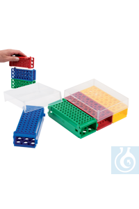 neoLab® SlipLock Flipper® Rack für PCR- u. Reaktionsgefäße, Set Das Set besteht aus 4...