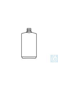 neoLab® Enghals-Vierkantflasche 1000 ml, mit Schraubverschluss Rechteckige Vierkantflaschen aus...