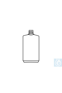 neoChoice Enghals-Vierkantflasche 1000 ml, aus HDPE, mit Schraubverschluss DIN 2 Rechteckige...