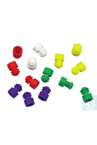 neoLab® lamellar handle plugs yellow 16 mm Ø, pack of 100 pcs.