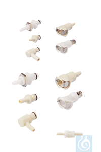 neoLab® Schnellkupplung, 1/8'', männlich, Absperrung, Schlaucholive 3,2 mm Die männlichen neoLab...