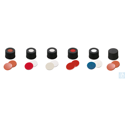 neochrom&reg; screw caps PP, ND10 w. Hole, sili...