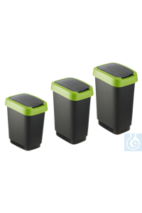 neoLab® waste garbage can with swing-out lid, green, 10 liters