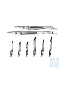 neoLab® Skalpellgriff aus Edelstahl, 130 mm lg. Edelstahl-Skalpellgriffe Zum Einsätzen von...