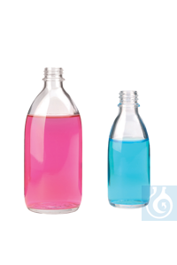 neoChoice Enghals-Schraubflasche 30 ml, Klarglas, DIN 18, ohne Schraubverschluss...