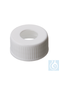 neochrom® Schraubverschlüsse, PP weiß, 12,5 mm Loch, Gewinde 24-400, 100 St./Pac Schraubkappen ND...