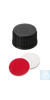 neochrom® Schraubkappen ND18 geschlossen, PP, Silikon weiß/PTFE rot, 100 Stck./P Geschlossene...