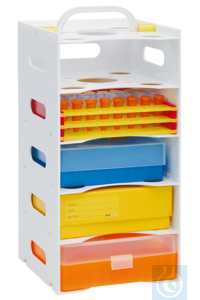 neoStapelRack® Rack zum Aufeinanderstecken, weiß Einzelelement für neoStapelRack ® Passend für...