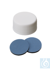 neochrom® Schraubkappen ND24 weiß, geschl., Septum PTFE/EPDM/PTFE, 100 Stck./Pac...